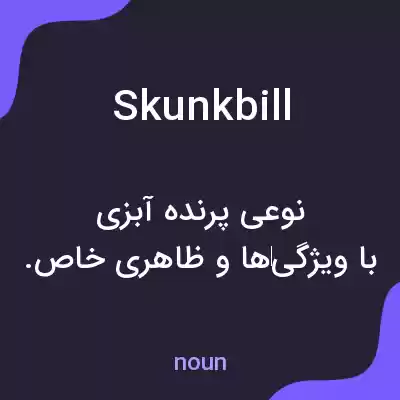 معنی skunkbill به فارسی معنی skunkbill به فارسی
