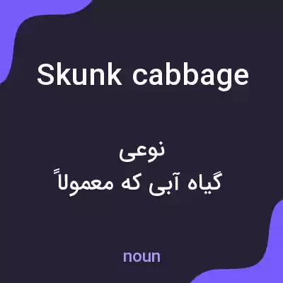 معنی skunk cabbage به فارسی معنی skunk cabbage به فارسی