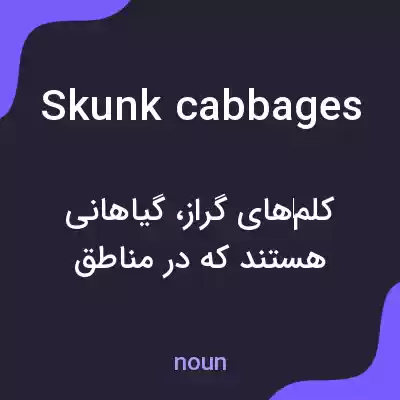 معنی skunk cabbages به فارسی معنی skunk cabbages به فارسی