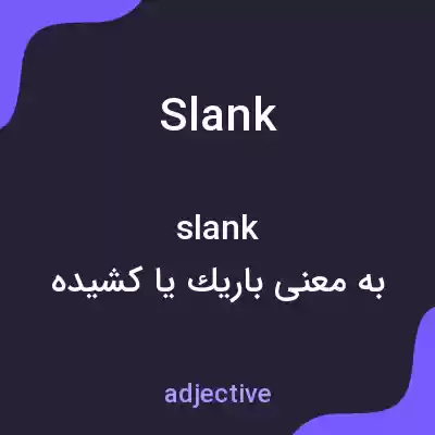 معنی slank به فارسی معنی slank به فارسی