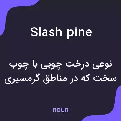 معنی slash pine به فارسی معنی slash pine به فارسی