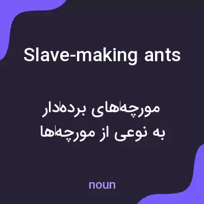 معنی slave-making ants به فارسی