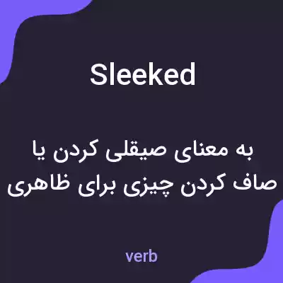 معنی sleeked به فارسی