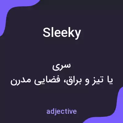 معنی sleeky به فارسی معنی sleeky به فارسی