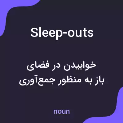 معنی sleep-outs به فارسی