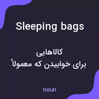 معنی sleeping bags به فارسی