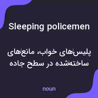 معنی sleeping policemen به فارسی