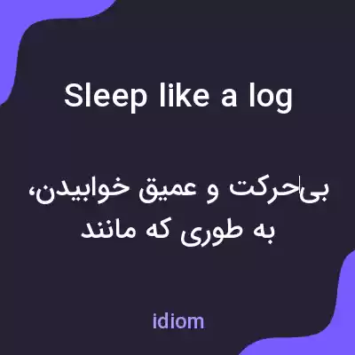معنی sleep like a log به فارسی معنی sleep like a log به فارسی