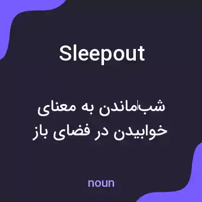 معنی sleep out به فارسی معنی sleep out به فارسی