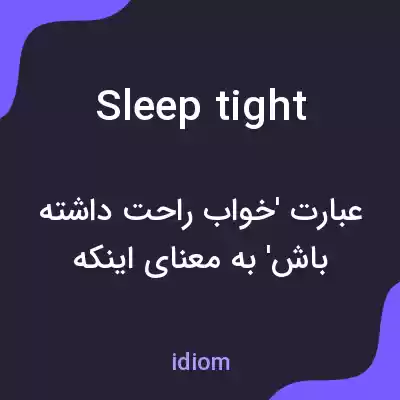 معنی sleep tight به فارسی معنی sleep tight به فارسی