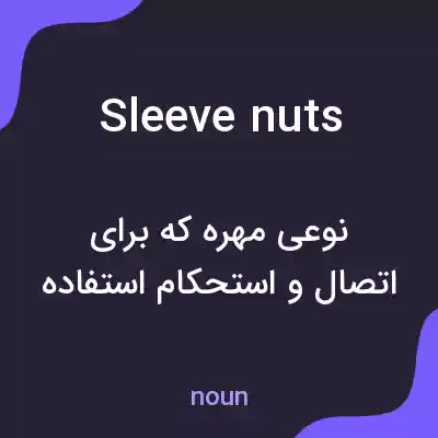 معنی sleeve nuts به فارسی معنی sleeve nuts به فارسی