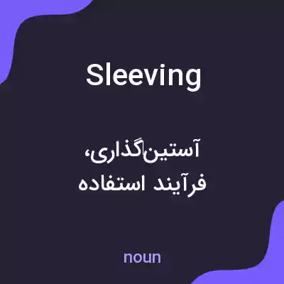 معنی sleeving به فارسی معنی sleeving به فارسی