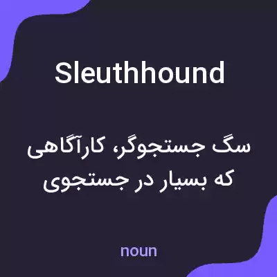 معنی sleuthhound به فارسی معنی sleuthhound به فارسی