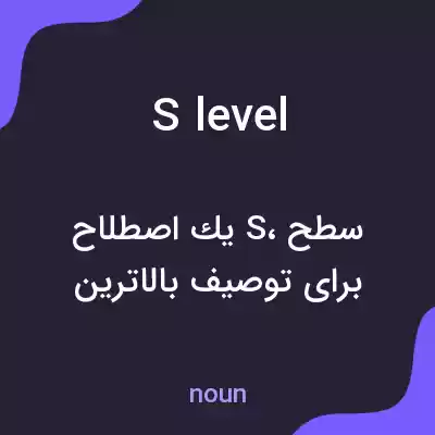 معنی s level به فارسی معنی s level به فارسی