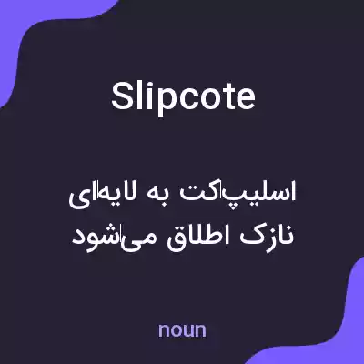 معنی slipcote به فارسی معنی slipcote به فارسی