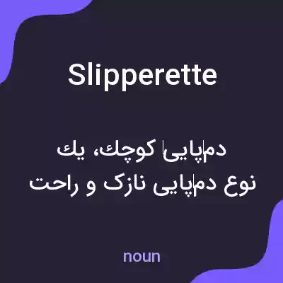 معنی slipperette به فارسی