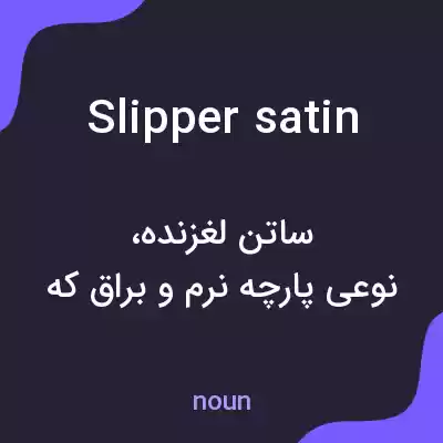 معنی slipper satin به فارسی معنی slipper satin به فارسی