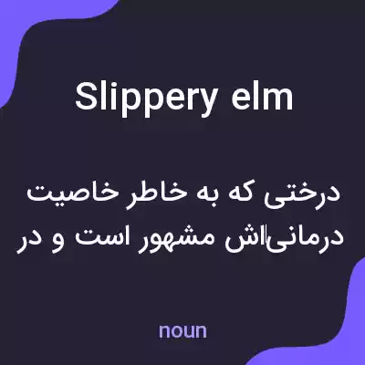 معنی slippery elm به فارسی معنی slippery elm به فارسی