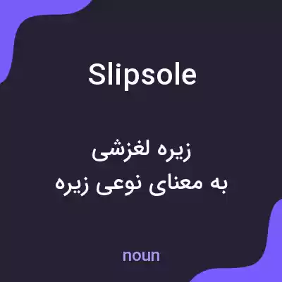 معنی slipsole به فارسی معنی slipsole به فارسی
