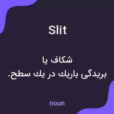 معنی slit به فارسی معنی slit به فارسی