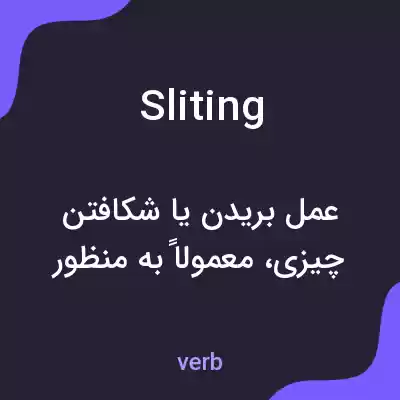 معنی sliting به فارسی معنی sliting به فارسی