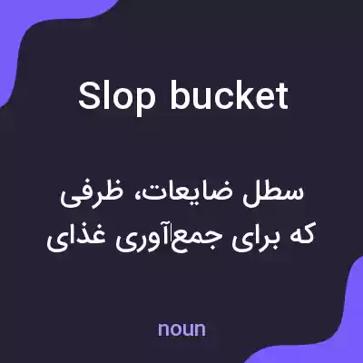 معنی slop bucket به فارسی