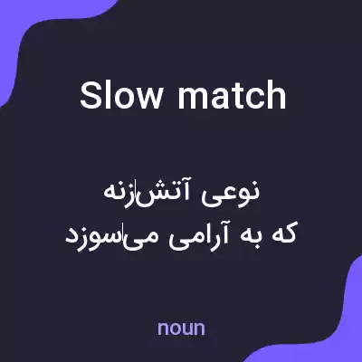 معنی slow match به فارسی معنی slow match به فارسی