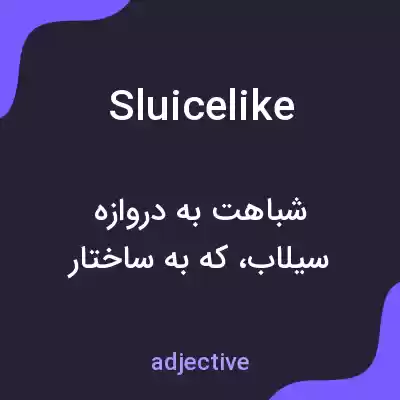 معنی sluicelike به فارسی