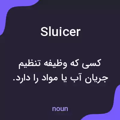 معنی sluicer به فارسی