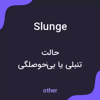 معنی slunge به فارسی معنی slunge به فارسی