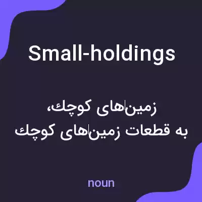 معنی small-holdings به فارسی معنی small-holdings به فارسی