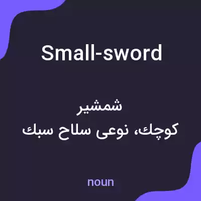 معنی small-sword به فارسی معنی small-sword به فارسی