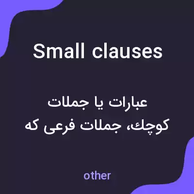 معنی small clauses به فارسی معنی small clauses به فارسی