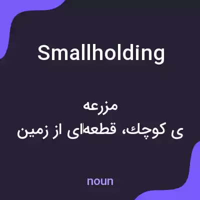 معنی smallholding به فارسی معنی smallholding به فارسی