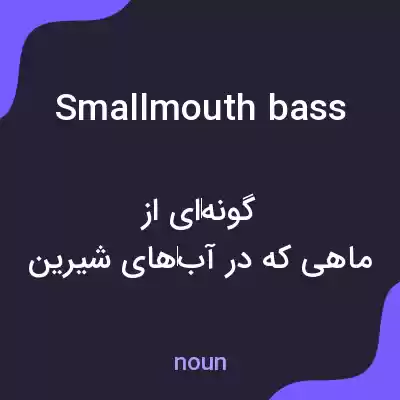 معنی smallmouth bass به فارسی معنی smallmouth bass به فارسی