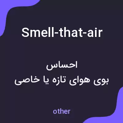 معنی smell-that-air به فارسی