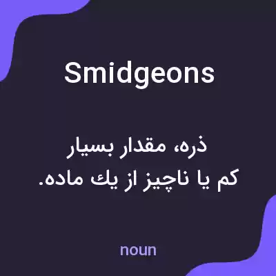 معنی smidgeons به فارسی معنی smidgeons به فارسی