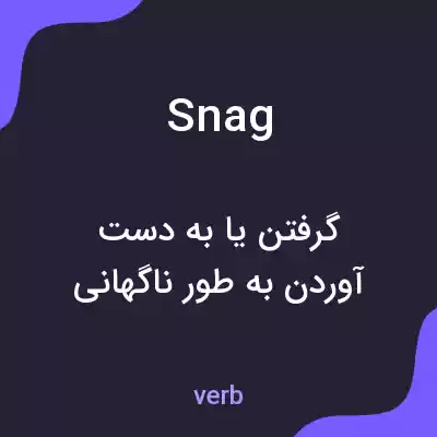 معنی snag به فارسی معنی snag به فارسی