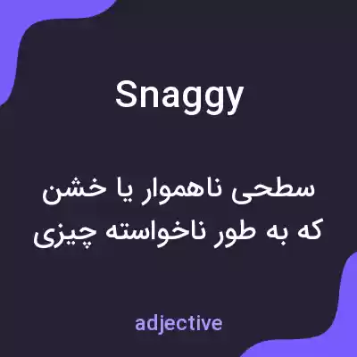 معنی snaggy به فارسی معنی snaggy به فارسی