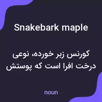 معنی snakebark maple به فارسی معنی snakebark maple به فارسی
