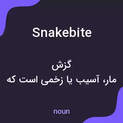 معنی snakebite به فارسی معنی snakebite به فارسی