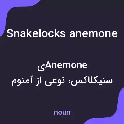 معنی snakelocks anemone به فارسی معنی snakelocks anemone به فارسی
