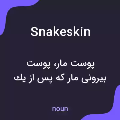 معنی snakeskin به فارسی معنی snakeskin به فارسی
