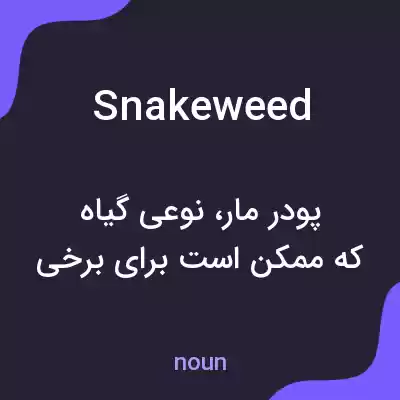 معنی snakeweed به فارسی معنی snakeweed به فارسی
