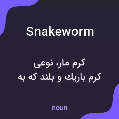 معنی snakeworm به فارسی معنی snakeworm به فارسی