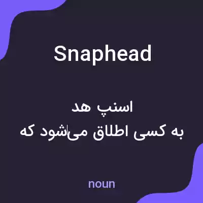 معنی snaphead به فارسی معنی snaphead به فارسی
