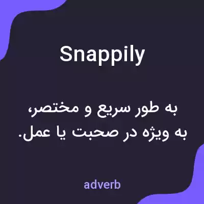 معنی snappily به فارسی معنی snappily به فارسی