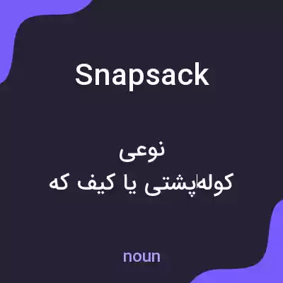 معنی snapsack به فارسی معنی snapsack به فارسی
