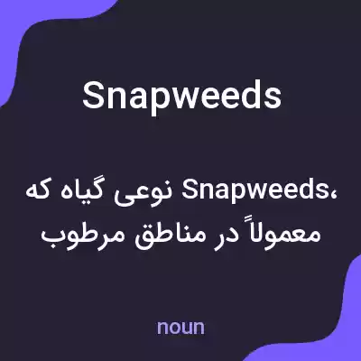 معنی snapweeds به فارسی معنی snapweeds به فارسی