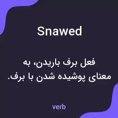 معنی snawed به فارسی معنی snawed به فارسی